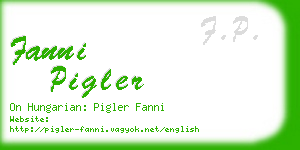 fanni pigler business card